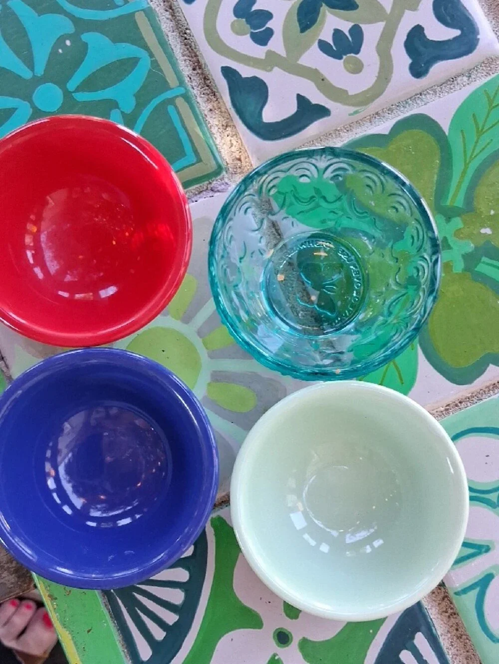 The Pioneer Woman Blue, Red, Turquoise Condiment Bowls - Set Of 4